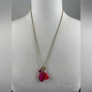 Kendra Scott Pink Charm and Gold Necklace